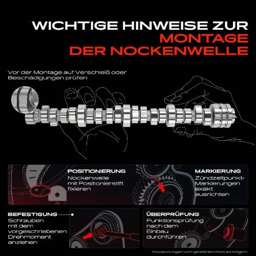 1x Nockenwelle für Audi A3 8P1 A4 8K2 A5 8T3 A6 4F2 Seat Ibiza IV 6J5 Bild 1x Nockenwelle für Audi A3 8P1 A4 8K2 A5 8T3 A6 4F2 Seat Ibiza IV 6J5
