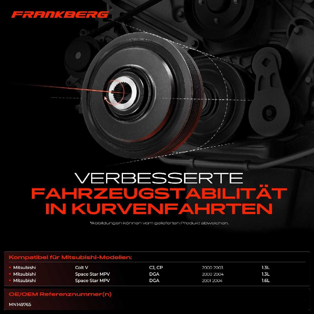 1x Riemenscheibe Kurbelwelle für Mitsubishi Colt V CP CJ Space Star DGA 1.3L 1.6L