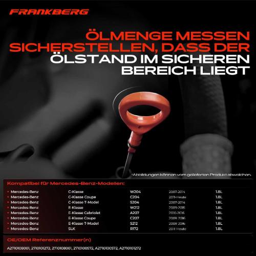 1x Ölmessstab Ölpeilstab Ölstab für Mercedes-Benz W204 C204 S204 W212 A207 C207 Bild 1x Ölmessstab Ölpeilstab Ölstab für Mercedes-Benz W204 C204 S204 W212 A207 C207