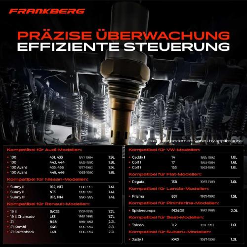 Frankberg 1x Lambdasonde Regelsonde Vor Katalysator für VW Golf Passat Jetta 2 Audi 80 90 100 1.6L 1.8L Bild Frankberg 1x Lambdasonde Regelsonde Vor Katalysator für VW Golf Passat Jetta 2 Audi 80 90 100 1.6L 1.8L