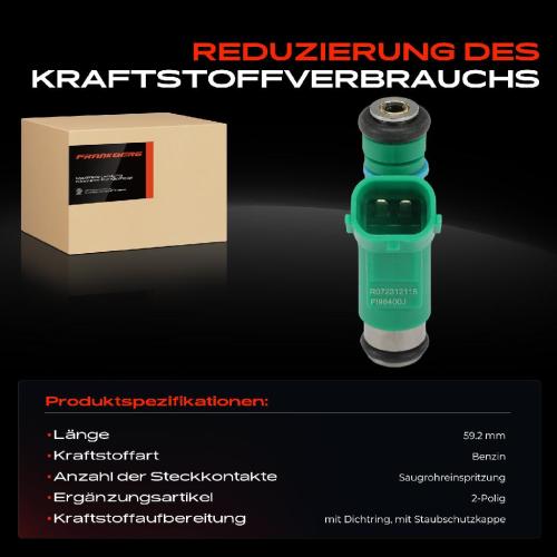 Frankberg 1x Einspritzventil Einspritzdüse für Citroën C2 C3 Peugeot 206 207 1.1L 1.4L Bild Frankberg 1x Einspritzventil Einspritzdüse für Citroën C2 C3 Peugeot 206 207 1.1L 1.4L