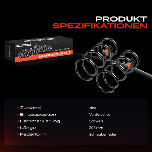 Frankberg 2x Fahrwerksfeder Vorderachse für Renault Twingo II CN0 1.2L Bj ab 2007 Bild Frankberg 2x Fahrwerksfeder Vorderachse für Renault Twingo II CN0 1.2L Bj ab 2007
