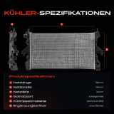 1x Kühler Wasserkühler Motorkühler für Peugeot Boxer Citroën Jumper Pritsche/Fahrgestell