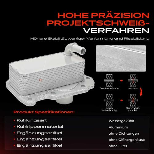 1x Ölkühler Motoröl für Land Rover Discovery Range Rover Jaguar E-Pace XF XE Bild 1x Ölkühler Motoröl für Land Rover Discovery Range Rover Jaguar E-Pace XF XE