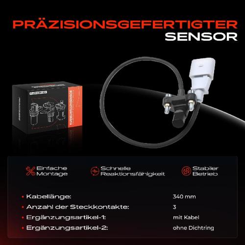 1x Kurbelwellensensor Impulsgeber für VW Jetta New Beetle Audi A3 2.5L 2005-2021 Bild 1x Kurbelwellensensor Impulsgeber für VW Jetta New Beetle Audi A3 2.5L 2005-2021