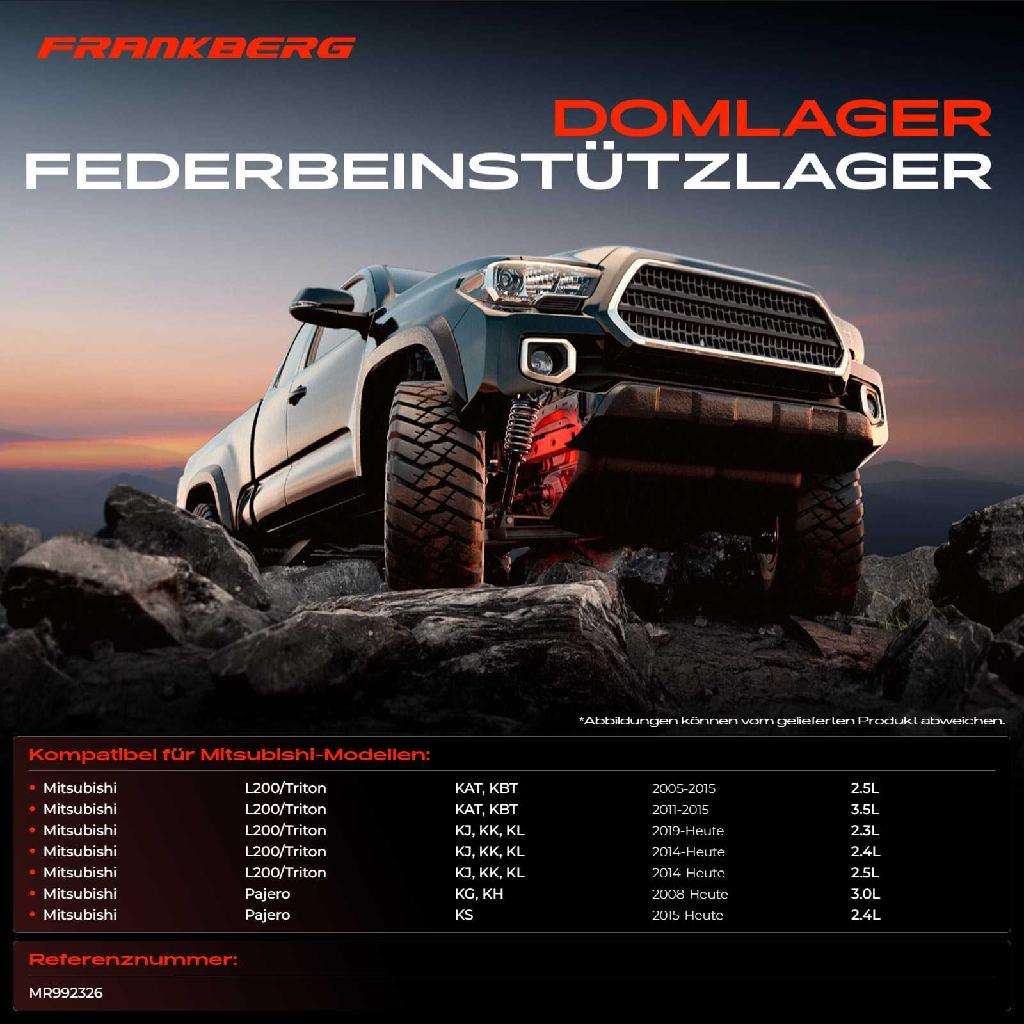 1x Domlager Federbeinstütz lager für Mitsubishi L200 KAT KBT Pajero