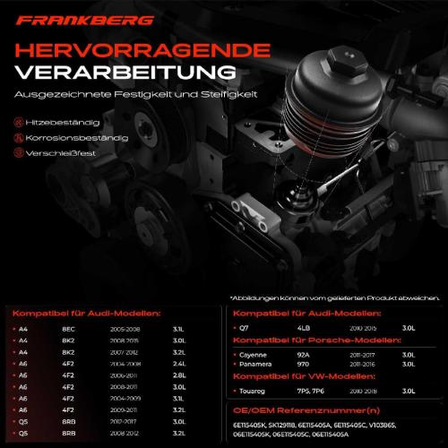 1x Ölfiltergehäuse für VW Touareg Audi A4 A5 A6 A7 A8 Q5 Q7 3.0L 3.2L Bild 1x Ölfiltergehäuse für VW Touareg Audi A4 A5 A6 A7 A8 Q5 Q7 3.0L 3.2L