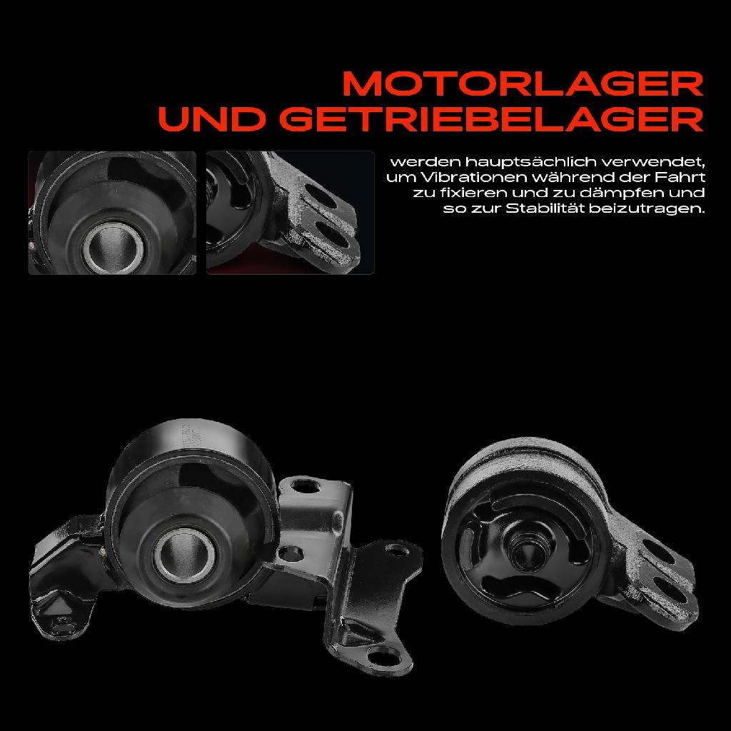 3x Motorlager Getriebelagerlager Vorne und Hinten für Mazda 323 C IV BG MX-3 EC 1.6L