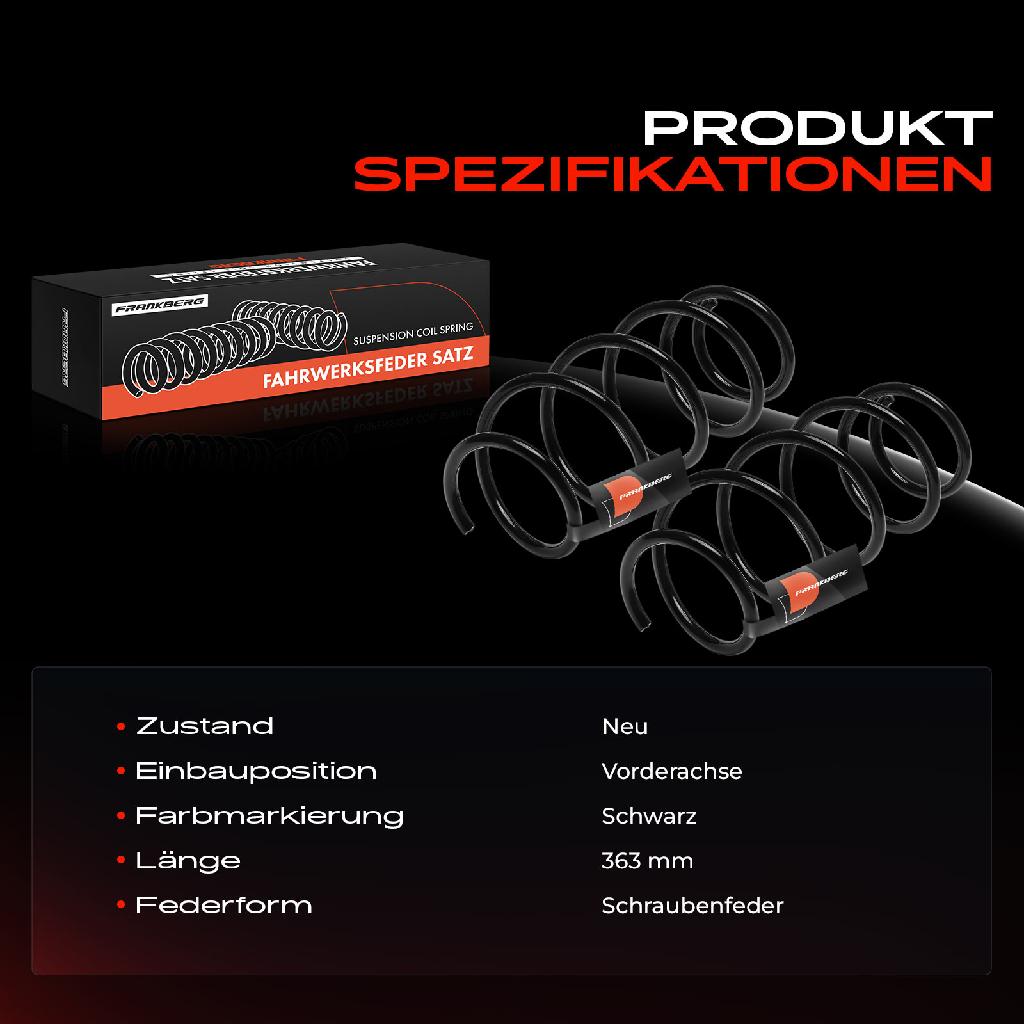 2x Fahrwerksfeder Vorderachse für Hyundai i20 PB PBT 1.2L 1.4L 2012-2015
