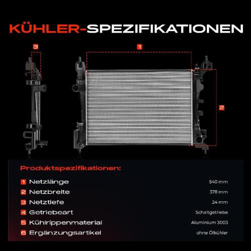 Frankberg 1x Kühler Wasserkühler Motorkühler für Citroën Nemo Fiat Fiorino Peugeot Bipper Bild Frankberg 1x Kühler Wasserkühler Motorkühler für Citroën Nemo Fiat Fiorino Peugeot Bipper