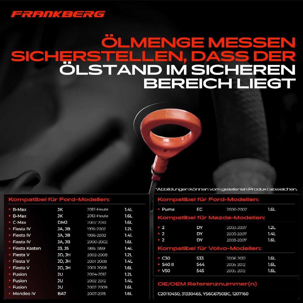 1x Ölmessstab Ölpeilstab Ölstab für Ford B-Max C-Max II Focus II Mazda Volvo S40 II