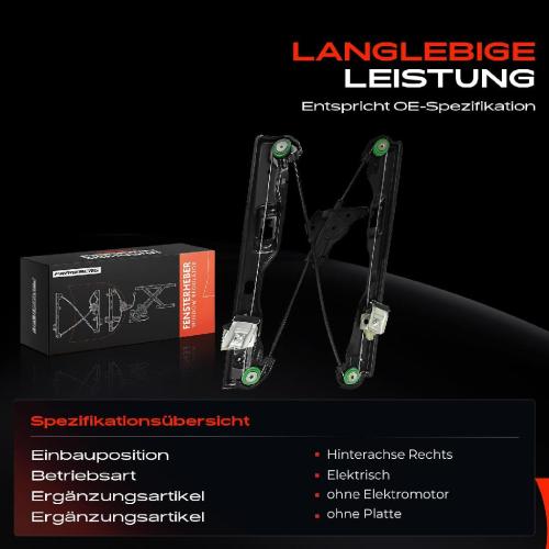 Frankberg 1x Fensterheber Hinten Rechts für VW Touareg 7P5 7P6 10-18 Bild Frankberg 1x Fensterheber Hinten Rechts für VW Touareg 7P5 7P6 10-18
