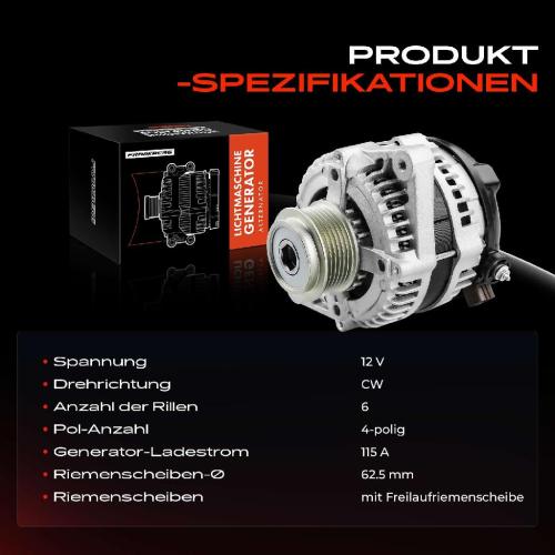 1x Lichtmaschine Generator für Toyota Auris Corolla Kombi Stufenheck 2004-2009 1.4L Bild 1x Lichtmaschine Generator für Toyota Auris Corolla Kombi Stufenheck 2004-2009 1.4L