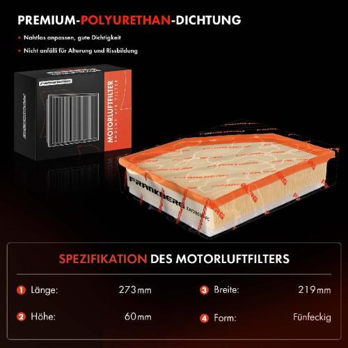 1x Luftfilter Filtereinsatz für BMW 5er F90 G30 G31 6er G32 7er G11 G12 X3 X4 X5 Bild 1x Luftfilter Filtereinsatz für BMW 5er F90 G30 G31 6er G32 7er G11 G12 X3 X4 X5