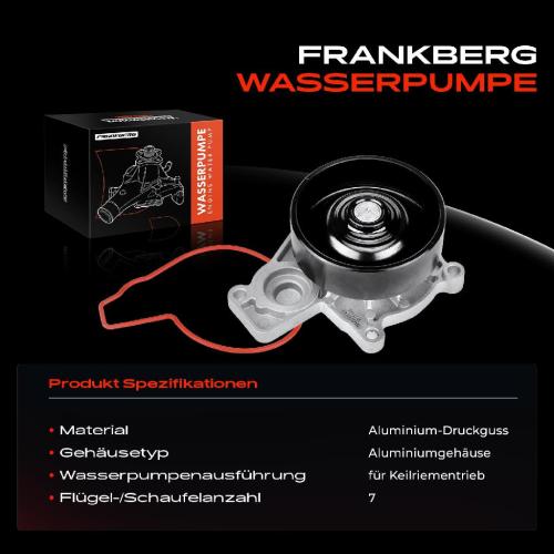Frankberg 1x Wasserpumpe Kühlwasserpumpe für BMW F45 F46 X1 F48 X2 F39 MINI Mini F55 F56 F57 Bild Frankberg 1x Wasserpumpe Kühlwasserpumpe für BMW F45 F46 X1 F48 X2 F39 MINI Mini F55 F56 F57