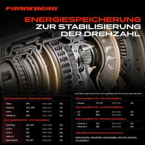 1x Schwungrad Zweimassenschwungrad für VW Golf 5 Jetta Audi A3 8P 1.9L Bild 1x Schwungrad Zweimassenschwungrad für VW Golf 5 Jetta Audi A3 8P 1.9L