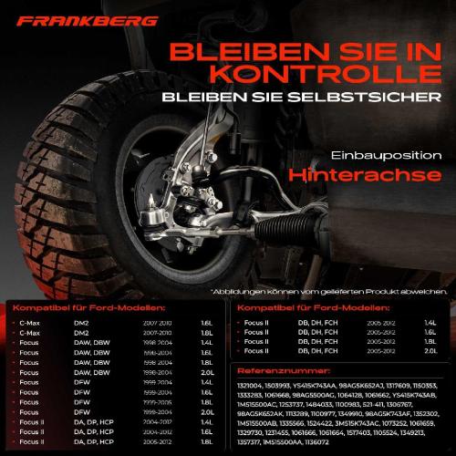 6x Querlenker Hinterachse für Ford C-Max Focus II Stufenheck 1.6L 1.8L 1.4L 2.0L 1998-2012 Bild 6x Querlenker Hinterachse für Ford C-Max Focus II Stufenheck 1.6L 1.8L 1.4L 2.0L 1998-2012