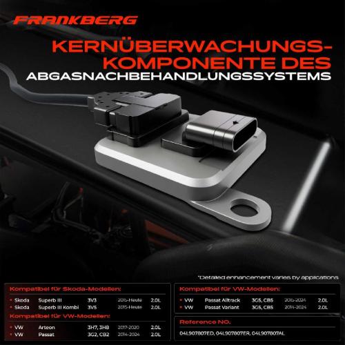 1x Nox Sensor Nitrogen Oxide Lamdasonde Katalysator für VW Passat Variant Skoda Superb III Bild 1x Nox Sensor Nitrogen Oxide Lamdasonde Katalysator für VW Passat Variant Skoda Superb III