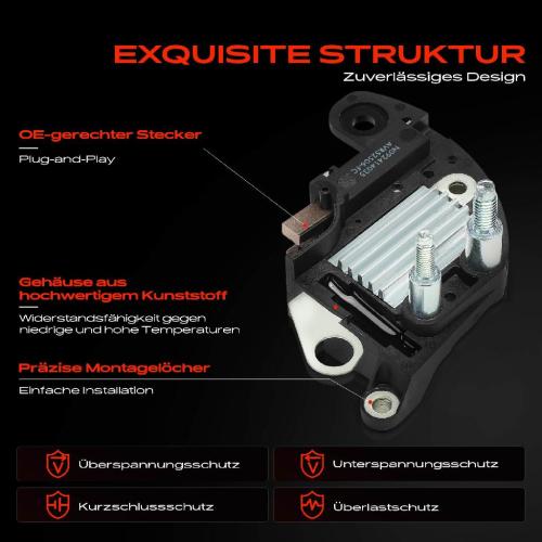 1x Lichtmaschinenregler Generatorregler für Opel Astra H A04 L70 Combo Meriva X03 Bild 1x Lichtmaschinenregler Generatorregler für Opel Astra H A04 L70 Combo Meriva X03