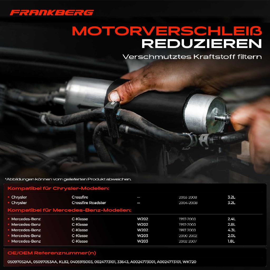 1x Kraftstofffilter für Mercedes-Benz C-Klasse W203 S202 E-Klasse W210 CLK CLC SLK