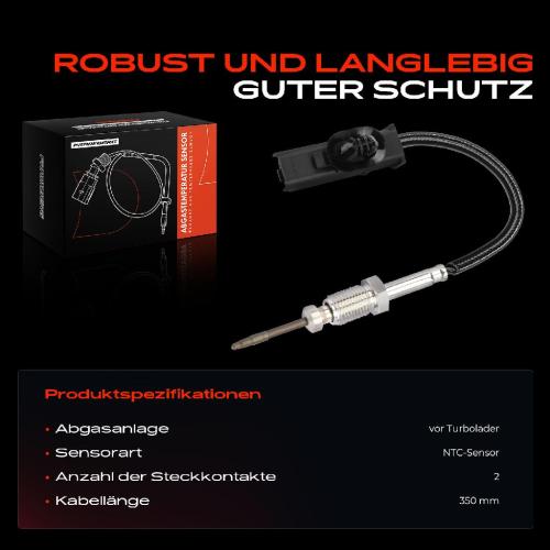 Frankberg 1x Abgastemperatursensor für Citroën C4 Picasso II Ford Galaxy Bild Frankberg 1x Abgastemperatursensor für Citroën C4 Picasso II Ford Galaxy
