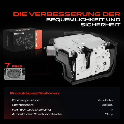 1x Türschloss Vorne Rechts für BMW X5 E53 2.9L 3.0L 4.4L 4.6L 4.8L 2000-2006 Bild 1x Türschloss Vorne Rechts für BMW X5 E53 2.9L 3.0L 4.4L 4.6L 4.8L 2000-2006
