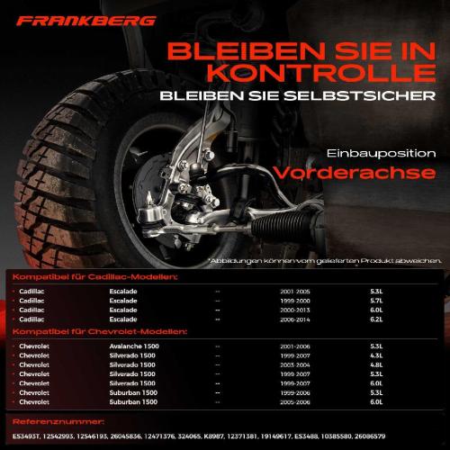 1x Querlenker Satz Vorderachse für Cadillac Escalade Crew Cab Pick-up Chevrolet Avalanche 1500 Crew Cab Pick-up Bild 1x Querlenker Satz Vorderachse für Cadillac Escalade Crew Cab Pick-up Chevrolet Avalanche 1500 Crew Cab Pick-up