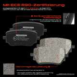 4x Bremsbeläge Hinterachse für Mercedes-Benz W177 V177 W247 C118 X118 H243 X243 H247 X247 2018-2025