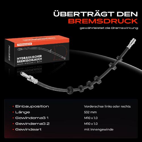 1x Bremsschlauch Bremsschläuche Vorderachse Links oder Rechts für Audi Q5 8RB FYB FYG 2.0L 3.0L 3.2L Bild 1x Bremsschlauch Bremsschläuche Vorderachse Links oder Rechts für Audi Q5 8RB FYB FYG 2.0L 3.0L 3.2L
