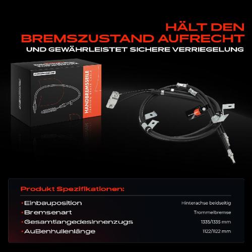 1x Seilzug Feststellbremse Hinterachse beidseitig für Opel Adam M13 1.0L 1.2L 1.4L 2012-2019 Bild 1x Seilzug Feststellbremse Hinterachse beidseitig für Opel Adam M13 1.0L 1.2L 1.4L 2012-2019