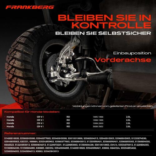 1x Querlenker Satz Vorderachse für Honda CR-V I RD 2.0L 1995-2002 Bild 1x Querlenker Satz Vorderachse für Honda CR-V I RD 2.0L 1995-2002