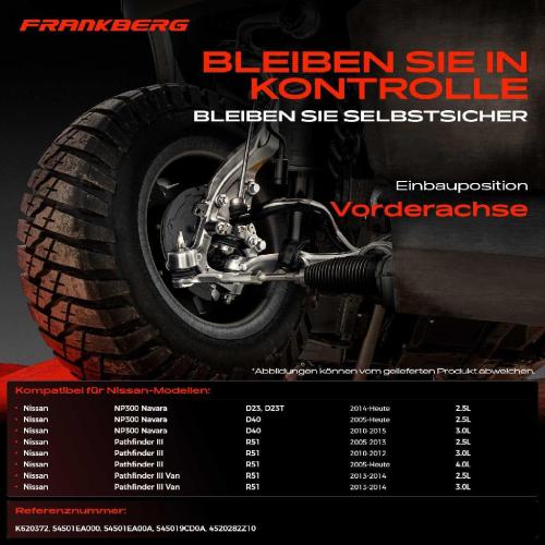 Frankberg 1x Querlenker Vorderachse für Nissan NP300 Navara Pick-up Pritsche/Fahrgestell Pathfinder III Van Bild Frankberg 1x Querlenker Vorderachse für Nissan NP300 Navara Pick-up Pritsche/Fahrgestell Pathfinder III Van