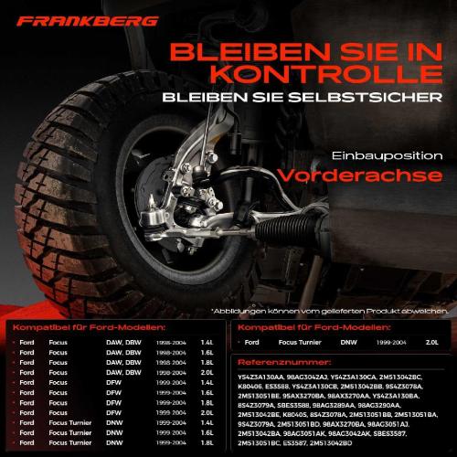 1x Querlenker Satz Vorderachse für Ford Focus DAW DBW Focus Stufenheck DFW Focus Turnier DNW 1998-2004 Bild 1x Querlenker Satz Vorderachse für Ford Focus DAW DBW Focus Stufenheck DFW Focus Turnier DNW 1998-2004