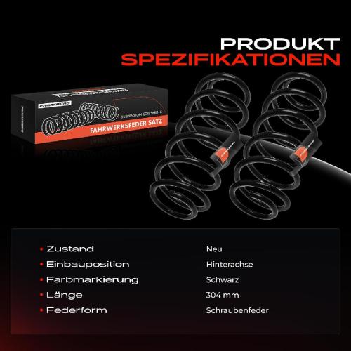 2x Fahrwerksfeder Hinterachse für Smart Forfour 454 1.1L 1.3L 1.5L 2004-2006 Bild 2x Fahrwerksfeder Hinterachse für Smart Forfour 454 1.1L 1.3L 1.5L 2004-2006