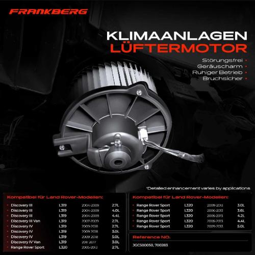 1x Gebläsemotor Innenraumgebläse für Land Rover Discovery III/ IV Range Rover Sport Bild 1x Gebläsemotor Innenraumgebläse für Land Rover Discovery III/ IV Range Rover Sport