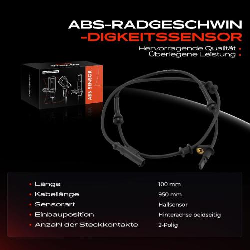 Frankberg 1x ABS Sensor Hinterachse beidseitig für Fiat Ducato Bus Kasten 2.0L 2.2L 2.3L 3.0L Bj ab 2006 Bild Frankberg 1x ABS Sensor Hinterachse beidseitig für Fiat Ducato Bus Kasten 2.0L 2.2L 2.3L 3.0L Bj ab 2006
