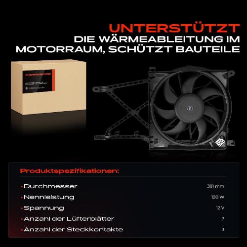 Frankberg 1x Motorkühller Einfachlüfter mit Kühlerlüfterrahmen Opel Astra H Zafira B A05 I4 1.6L 1.8L Bild Frankberg 1x Motorkühller Einfachlüfter mit Kühlerlüfterrahmen Opel Astra H Zafira B A05 I4 1.6L 1.8L
