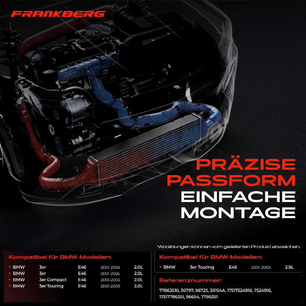 1x Ladeluftkühler Turbokühler für BMW E46 3er Touring Compact 318d 320d 330xd 2001-2003
