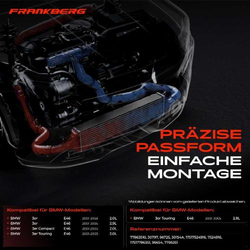 1x Ladeluftkühler Turbokühler für BMW E46 3er Touring Compact 318d 320d 330xd 2001-2003 Bild 1x Ladeluftkühler Turbokühler für BMW E46 3er Touring Compact 318d 320d 330xd 2001-2003