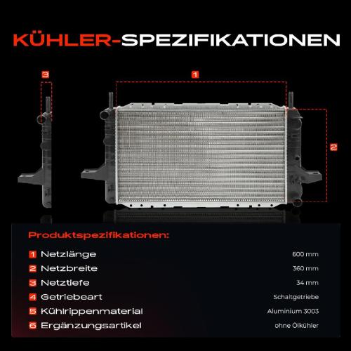 Frankberg 1x Kühler Wasserkühler Motorkühler für Ford Sierra GB4 GBG BNG 2.0L Bild Frankberg 1x Kühler Wasserkühler Motorkühler für Ford Sierra GB4 GBG BNG 2.0L