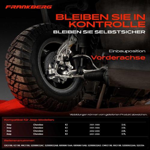 1x Querlenker Vorderachse für Jeep Cherokee KJ 2.4L 2.5L 2.8L 3.7L 2001-2008 Bild 1x Querlenker Vorderachse für Jeep Cherokee KJ 2.4L 2.5L 2.8L 3.7L 2001-2008