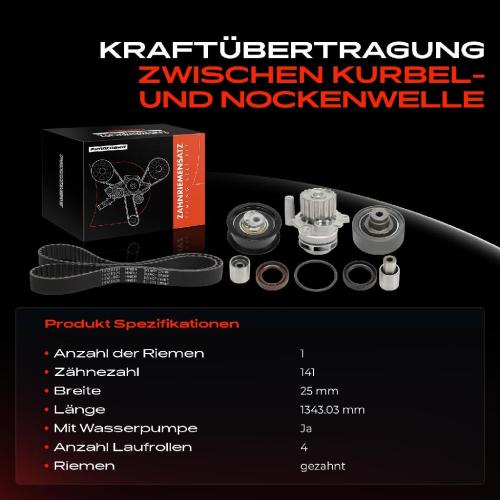 1x Zahnriemensatz Zahnriemen Wasserpumpe für VW Golf V Jetta Polo Caddy Skoda Fabia Bild 1x Zahnriemensatz Zahnriemen Wasserpumpe für VW Golf V Jetta Polo Caddy Skoda Fabia