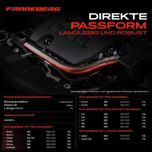 1x Kühlerschlauch Turboschlauch für Alfa Romeo 145 146 147 156 Sportwagon 159 Fiat Brava Bravo I Doblo MPV Bild 1x Kühlerschlauch Turboschlauch für Alfa Romeo 145 146 147 156 Sportwagon 159 Fiat Brava Bravo I Doblo MPV