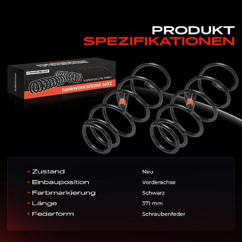 2x Fahrwerksfeder Vorderachse für Toyota Yaris P9 1.0L 1.3L 2005-2011 Bild 2x Fahrwerksfeder Vorderachse für Toyota Yaris P9 1.0L 1.3L 2005-2011