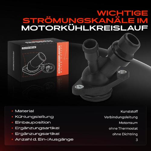 1x Kühlmittelflansch Wasserauslass für VW Multivan V VI Audi A4 A6 Q5 Seat Exeo Bild 1x Kühlmittelflansch Wasserauslass für VW Multivan V VI Audi A4 A6 Q5 Seat Exeo