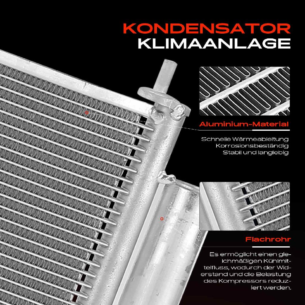 1x Kondensator Klimaanlage für Alfa Romeo Giulia 2.2 D Bj ab 2015