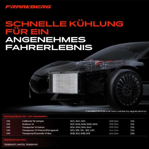 Frankberg 1x Kondensator Klimaanlage für VW Multivan VI Transporter SG 2.0L Bild Frankberg 1x Kondensator Klimaanlage für VW Multivan VI Transporter SG 2.0L
