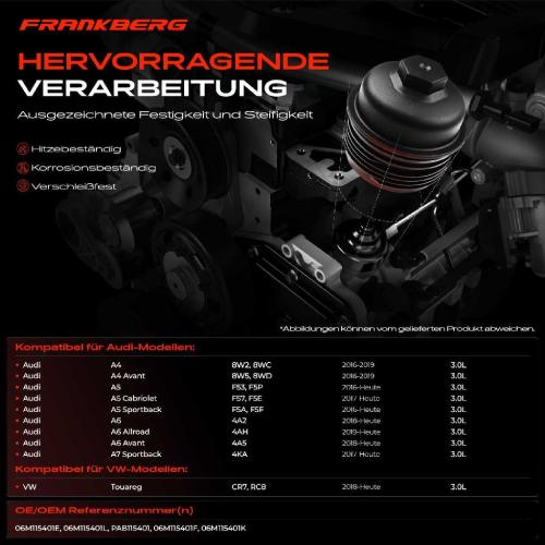 1x Ölfiltergehäuse für VW Touareg Audi A4 8W A5 F5 A6 4A A8 4N Q7 Q8 4M Bild 1x Ölfiltergehäuse für VW Touareg Audi A4 8W A5 F5 A6 4A A8 4N Q7 Q8 4M