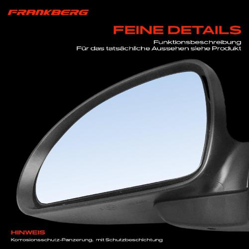 Frankberg 1x Außenspiegel Links für KIA Cee'D Schrägheck Cee'D SW ED 1.4L 1.6L 2.0L 2006-2012 Bild Frankberg 1x Außenspiegel Links für KIA Cee'D Schrägheck Cee'D SW ED 1.4L 1.6L 2.0L 2006-2012