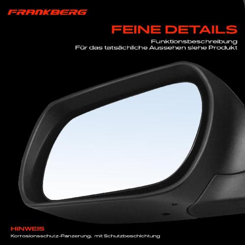 Frankberg 1x Außenspiegel Links für Mazda 3 Stufenheck BK 1.4L 1.6L 2.0L 2003-2009 Bild Frankberg 1x Außenspiegel Links für Mazda 3 Stufenheck BK 1.4L 1.6L 2.0L 2003-2009
